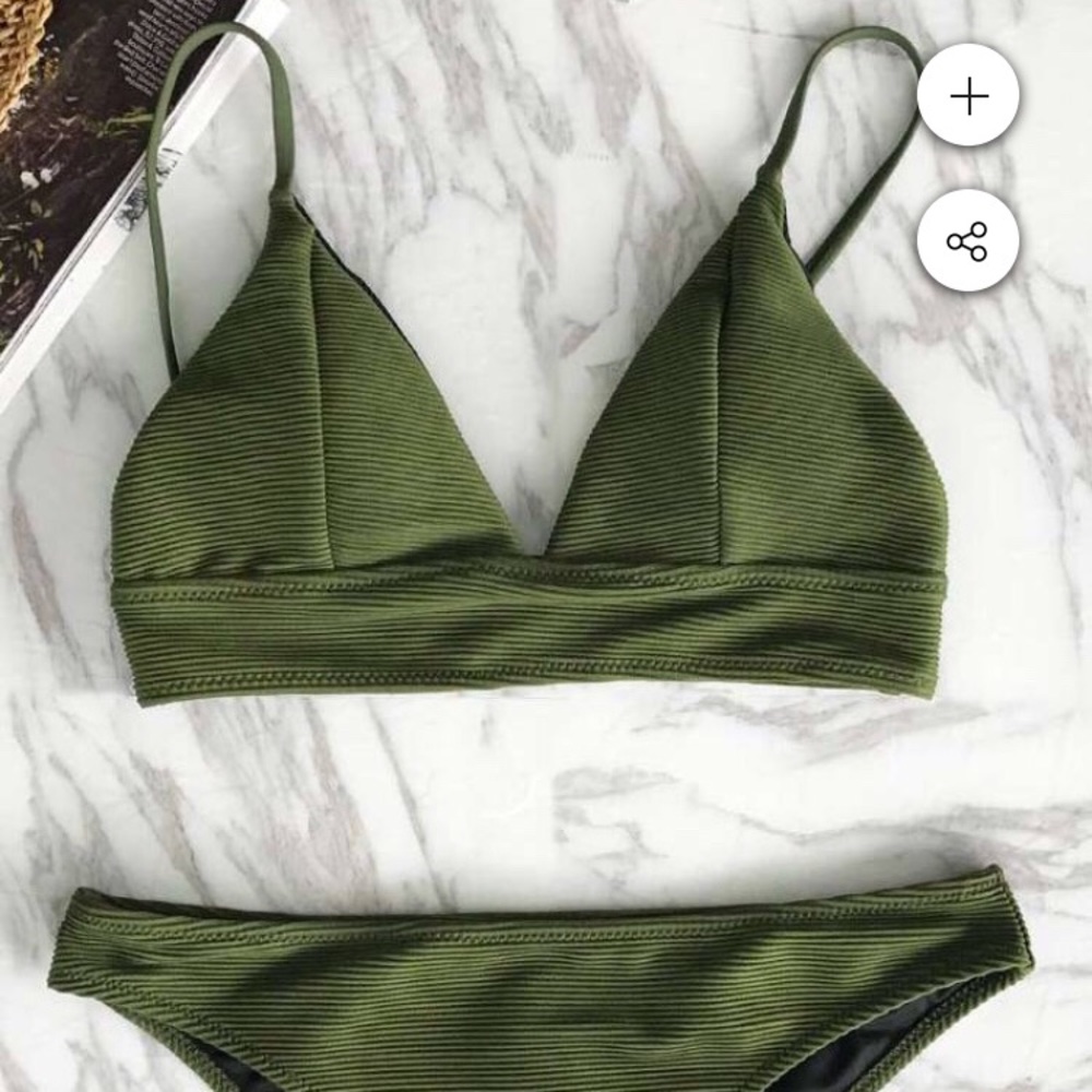 Army green Cupshe bikini